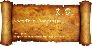 Kocsár Dorottya névjegykártya