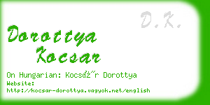 dorottya kocsar business card